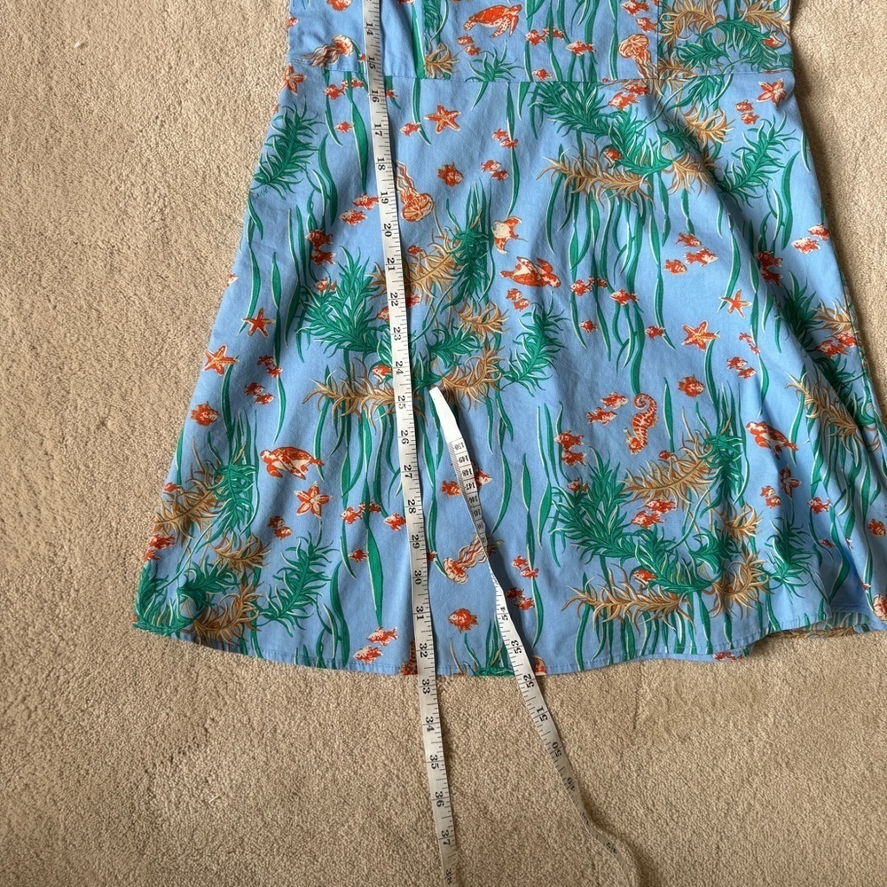HVN Mini Holland Dress Ocean Fish Print 10 - Picture 15 of 15